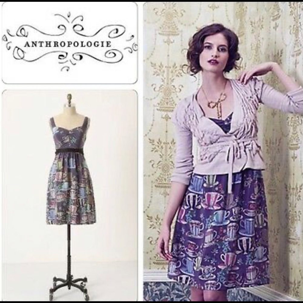 Anthropologie Floreat Teacup Dress